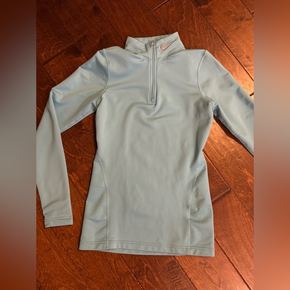 NikeFit DRY Light Blue Quarter-Zip Top